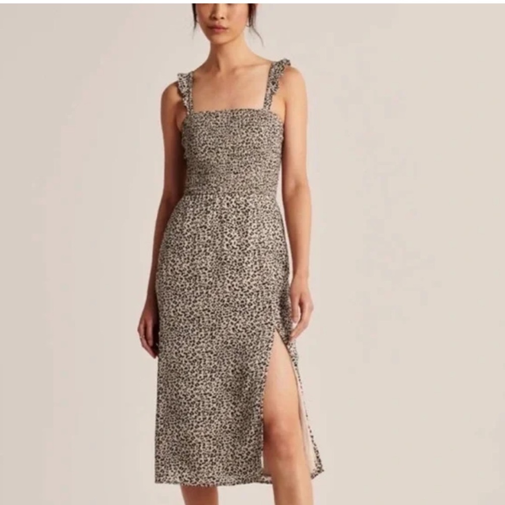 Abercrombie & Fitch Animal Print Midi Dress size XS